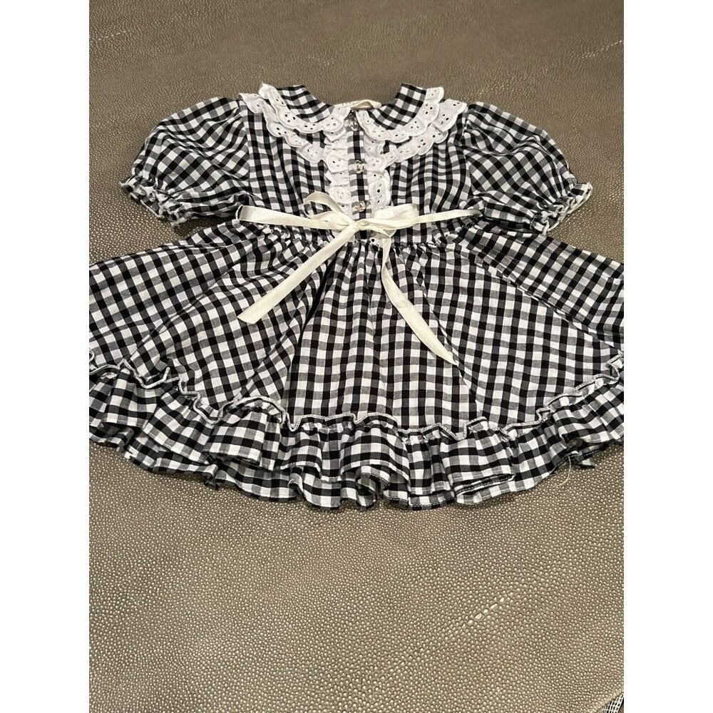 Numi Gingham Pinafore 2T EUC